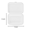 Greenwich Packaging Premium Bagasse Clamshell Box 5x7 inch - Pack of 50