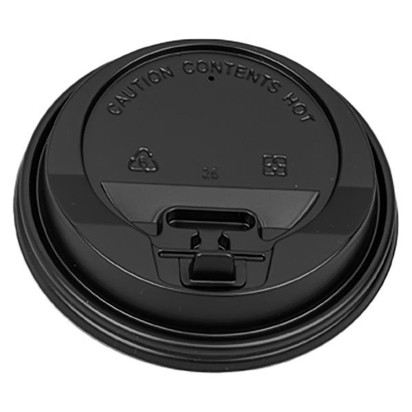 6-8 oz Black lid for paper cups with sipper lock