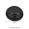 6-8 oz Black lid for paper cups with sipper lock