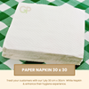 30x 30 cm White Napkin 1 ply