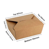 Virgin Kraft Takeaway Box (Pack of 50) 1080 ml