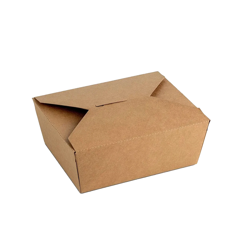 Biodegradable 800 ml Virgin Kraft Takeaway Box (Pack of 50)