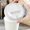 6-8 oz White lid for paper cups with sipper lock